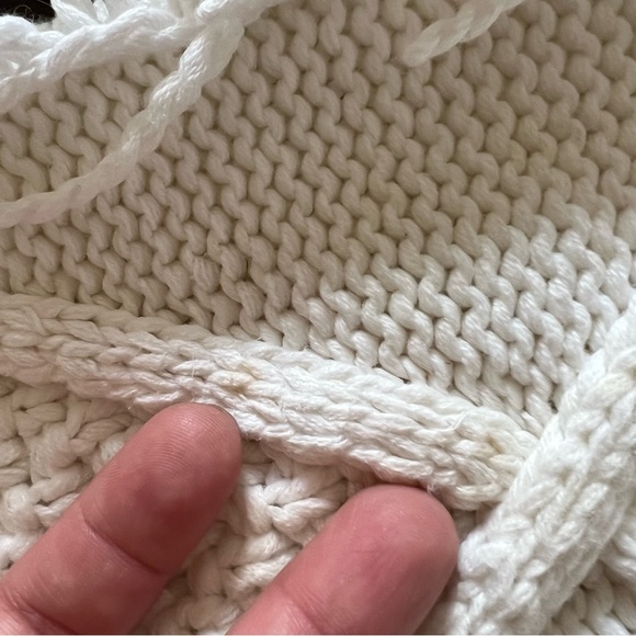 Line & Dot Jasper Fringe Cable Knit
Sweater Ivory Size Medium - Picture 9 of 15